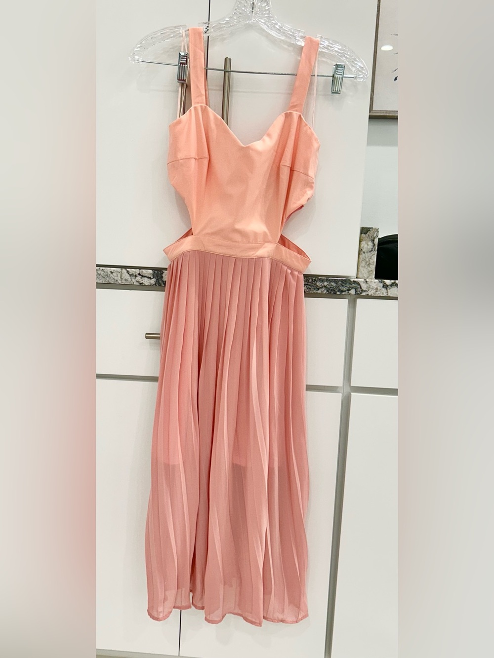 Self Women’s  Pink Pleated Maxi Dress
